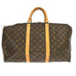 Louis Vuitton Keepall Bag Monogram Canvas Brown Canvas Travel Bag Bag (   )