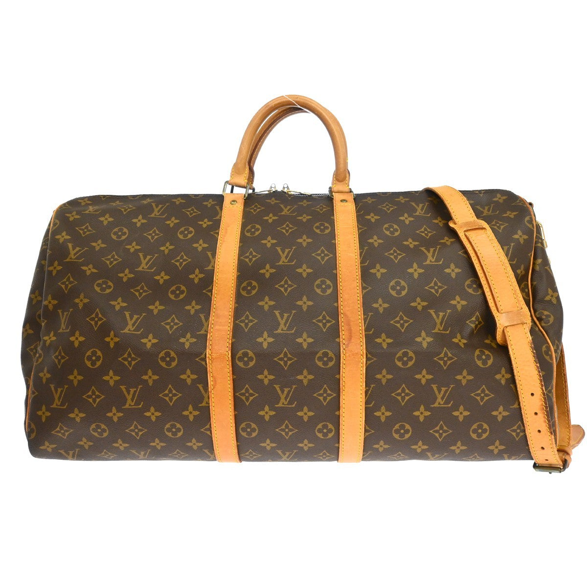 Louis Vuitton Keepall Bandouliere Bag Monogram Canvas Brown Canvas Travel Bag Bag (   )