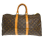 Louis Vuitton Keepall Bag Monogram Canvas Brown Canvas Travel Bag Bag (   )
