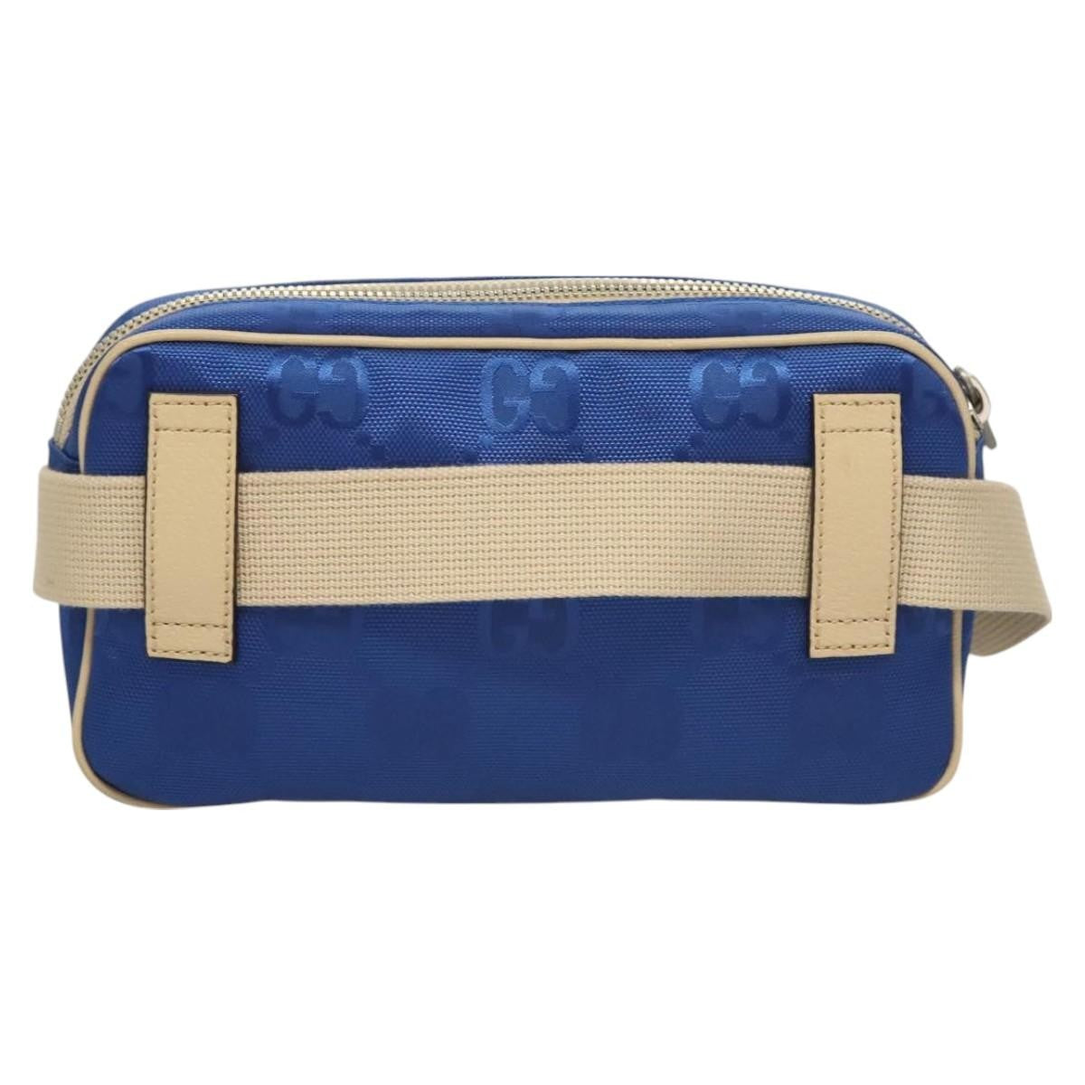 Gucci Off The Grid Belt Bag Gg Econyl Blue Canvas Shoulder Bag Bag (   )