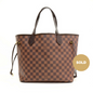Louis Vuitto Dameir Ebene Canvas Neverfull MM Shoulder Bag