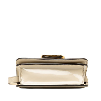 Fendi Calligraphy Patent Leather Shoulder Bag