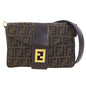 Fendi Canvas Leather Shoulder Bag Vintage