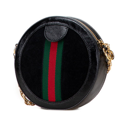 Gucci Ophidia Patent Leather Suede Shoulder Bag