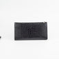 Saint Laurent Croc Embossed Wallet Clutch Black