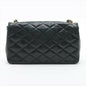 Chanel Vintage Black Navy Lambskin Big Coco Matelasse Flap Shoulder Bag