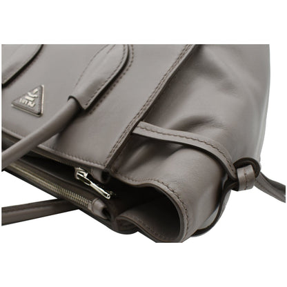 PRADA City Sport B2925R Leather 2Way Shoulder Bag Grey